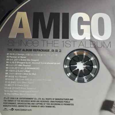Shinee 2008 Amigo The 1st Album Repackage Taiwan CD+DVD Book Promo