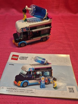 LEGO City Penguin Slushy Van 60384 Complete w Minifigures & Instructions