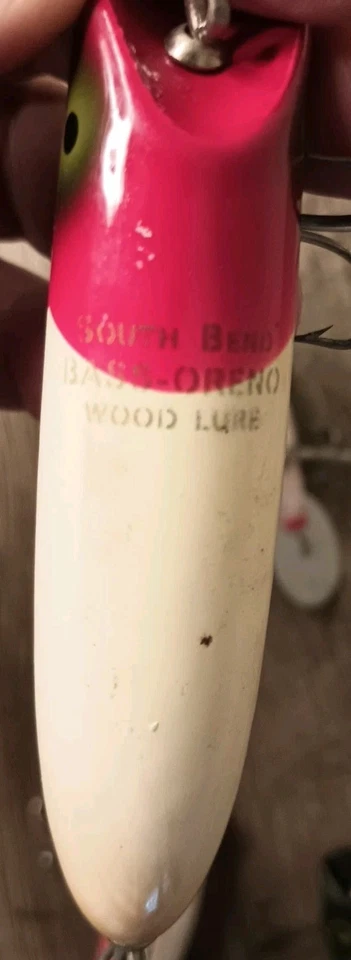 Lote De 5 Señuelos De Pesca De Colección Varios Tipos South Bend Bass Oreno Madera Y Plástico Foto 4 de 4