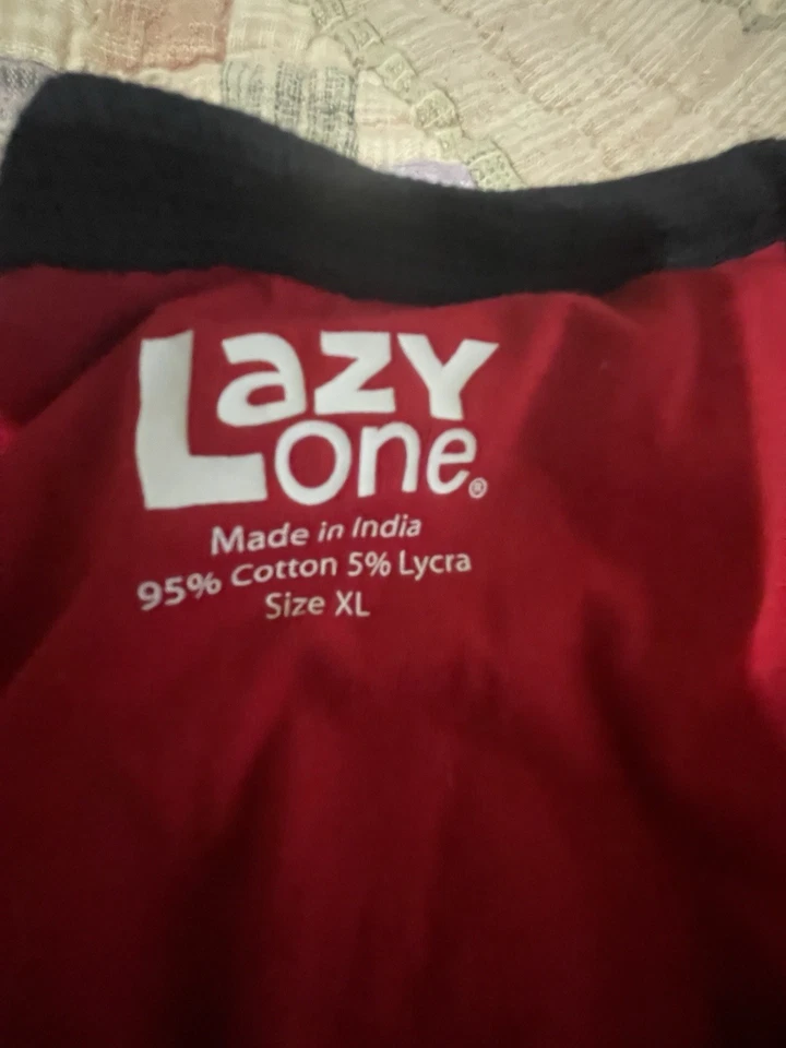 Lazy one XL women’s red/black moose Christmas holiday pajama set top/bottom - Image 3 of 4