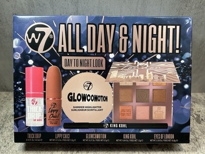W7 Makeup Set All Day & Night Day To Night Look Holiday Glam 5 Pc Cosmetics PETA