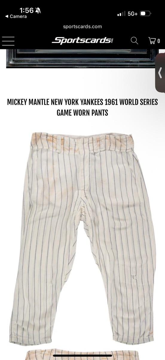 Jersey Fusion Mickey Mantle /77 1961 World Series Game Worn Patch