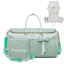 Garment Bags for Travel,Leather Convertible Garment Duffle Bag with Toiletry,...