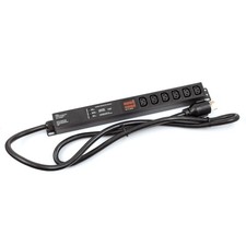 250V 30A PDU with 6 Pack C13/C14 Cable Meter Surge Protector for Rack Server