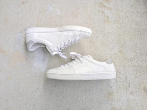 Baskets Gucci Ace imbriquées logo G hommes 11 chaussures en cuir blanc basses 529427