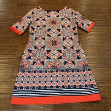 Eliza J Shift Dress Womens 8 Retro Office Casual Party Evening Vibrant Brunch