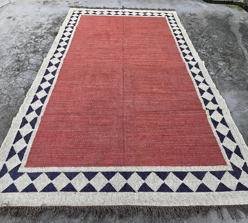 Handmade 8x10 Wool Jute Kilim Rug, Durable Costume Size Wool Kilim Rugs 8x12|6x9 - Image 4 of 4