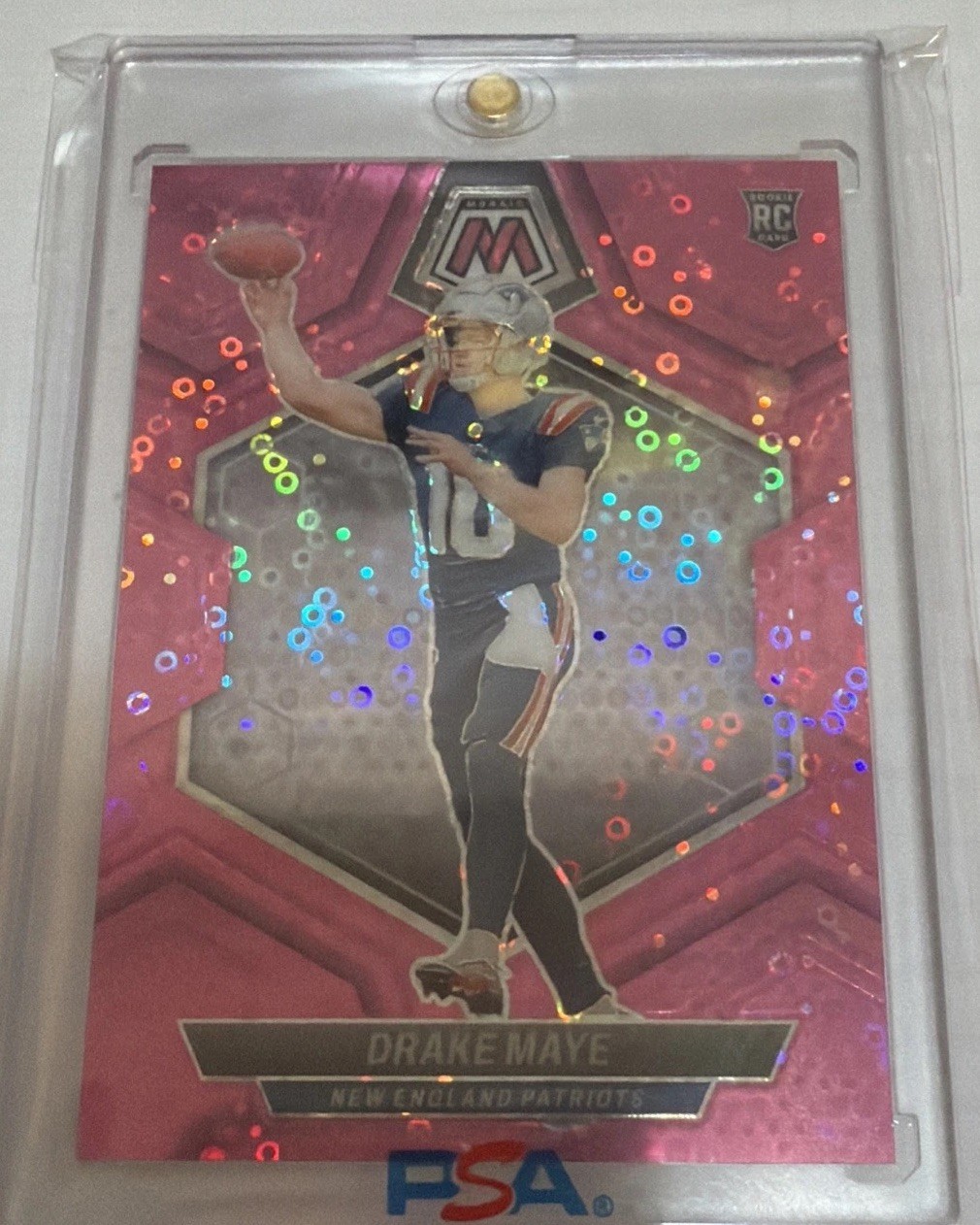 2024 PANINI MOSAIC PINK NO HUDDLE #303 DRAKE MAYE ROOKIE RC 19/20 PSA 9