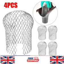 4PCS Metal Mesh Gutter Leaf Debris Mud Trap Guards Drain Pipe Cover Downpipe