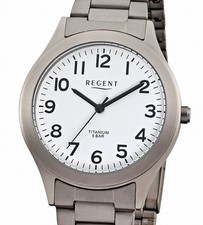 Regent F-837 VOLL-TITAN Herrenuhr - 5 ATM WR - sehr gut lesbar - hypoallergen