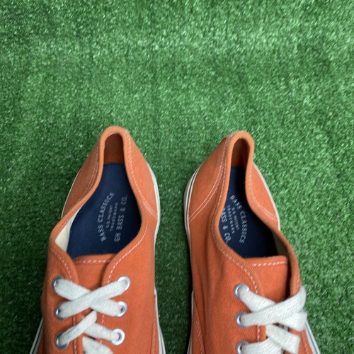 G.H. Bass & Co Ben II Orange Canvas Men Boat Shoes Sneakers SZ 10.5 M US - Picture 6 of 8