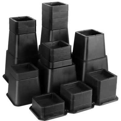 JTKDG Betterhöhung 12 Zoll Schwerlast, 5 Zoll x 4, 3 Zoll x 4 & 1 Zoll x 16, schwarz 