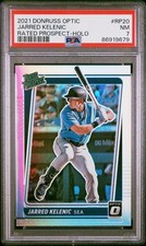 2021 PANINI DONRUSS OPTIC RATED PROSPECT HOLO #RP20 JARRED KELENIC PSA 7