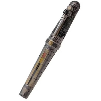 Montegrappa Fountain Pen Alchemist Sterling Silver Barrel, Medium Nib ISAKN3SA
