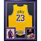 LeBron James Framed Signed Los Angeles Lakers Jersey Autogra