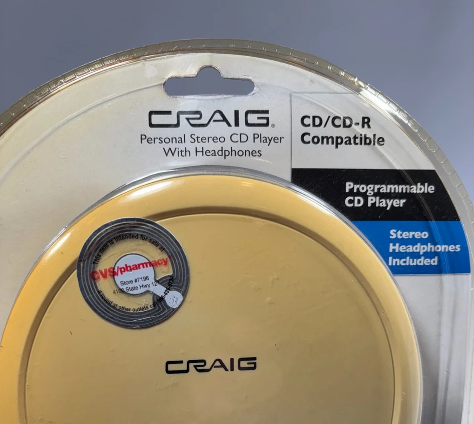 Reproductor estéreo portátil de CD/CD-R Walkman Craig CD2808 con auriculares nuevo nuevo en stock 2011 Foto 3 de 4