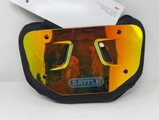 Battle Sports Prism Chrome Protective Football Back Plate - Red/Orange