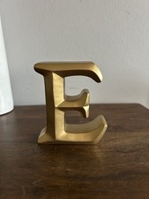 Gold Letter E Decorative Initial Freestanding Or Wall Decor Monogram 4  Tall