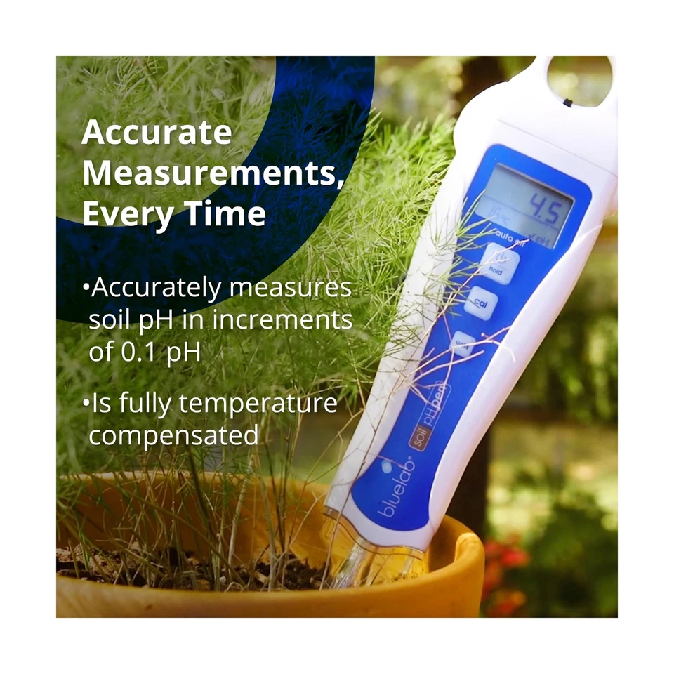 Pluma de pH del suelo Bluelab PENSOILPH, medidor digital y kit de prueba de agua, también usada para... Foto 2 de 4