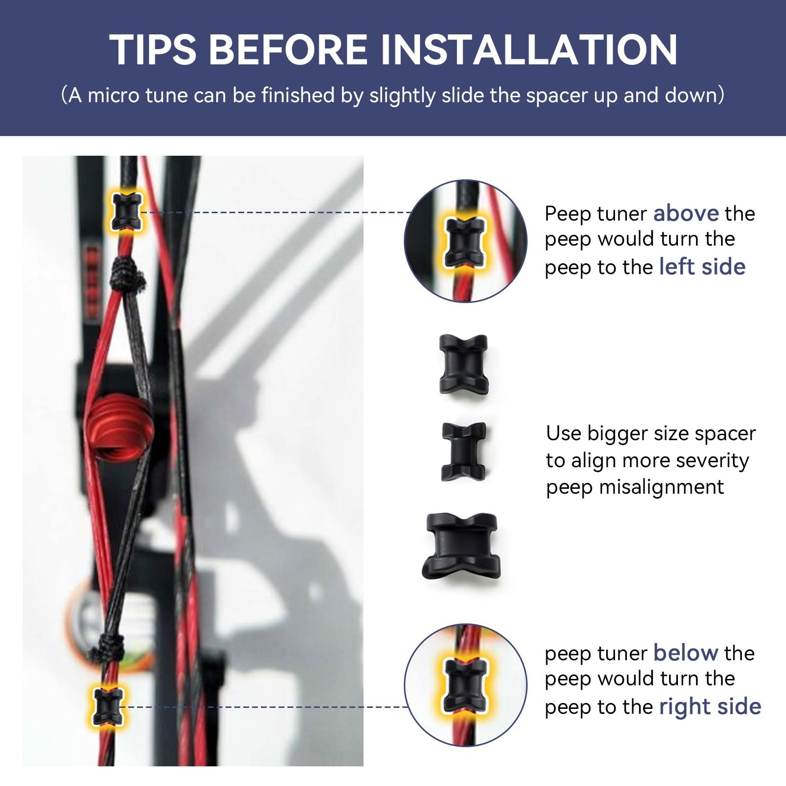 Archery Peep Tuner Replacement for Bowmar Archery Peep Sight Aligner - Fix Pe...