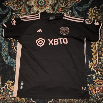 adidas Inter Miami CF Lionel Messi #10 Men's XL Black/Pink MLS Soccer Jersey