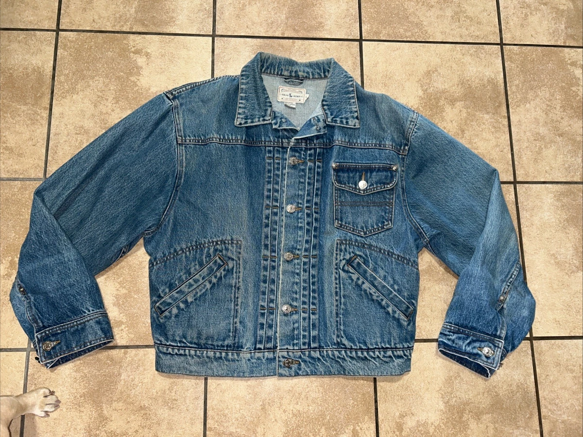 vintage polo ralph lauren denim jacket products for sale | eBay