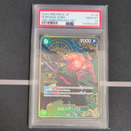 Roronoa Zoro (One Piece Japanese Version 2nd Anniversary Set) graded PSA 10 for sale on eBay