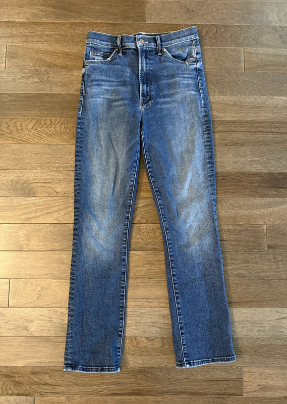 Women's MOTHER The Swooner Rascal Ankle Jeans High Rise Straight Size 27