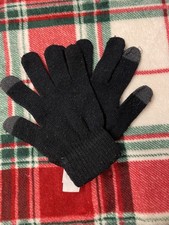 Ladies black gloves one size  Excellent Condition