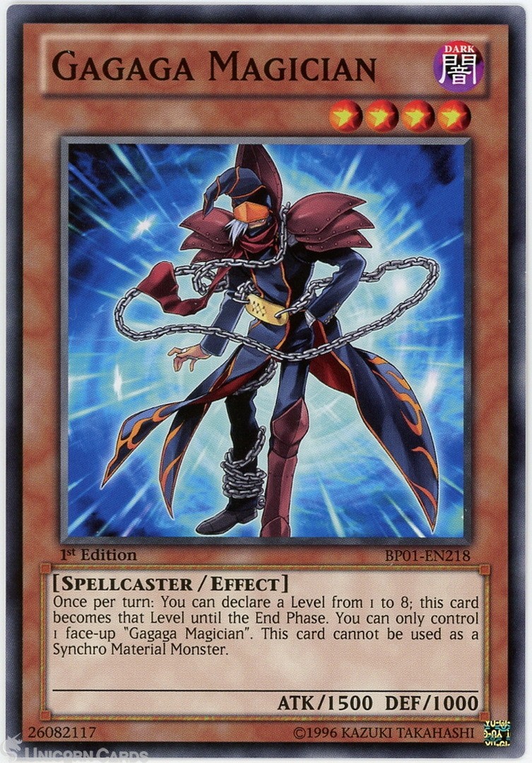 BP01-EN218 Gagaga Magician : Starfoil Rare 1st Edition Mint YuGiOh Card
