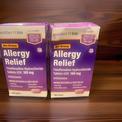 2x! HealthCareAisle Allergy Relief Non-Drowsy 180 Tablets - Ex 01/27