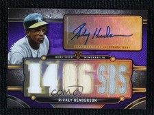 2024 Topps Triple Threads Relics Amethyst 12/27 Rickey Henderson Auto HOF 0dj8