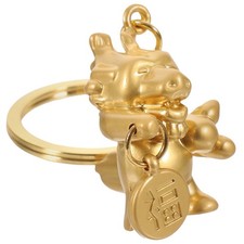 Zinc Alloy Golden Dragon Keychain Pendant for Wallet and Backpack