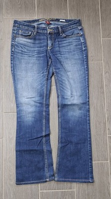 Arizona Jean Co. Damen Jeans Hose Gr. 38 (US 9) Bootcut Low Waist Stickerei Y2K