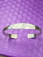 ❤️James Avery sterling silver retired hammered cuff 6 3/8 bracelet Vintage