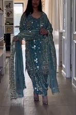 DRESS BOLLYWOOD SUIT PAKISTANI INDIAN WEDDING DHOTI TOP SALWAR KAMEEZ PARTY WEAR