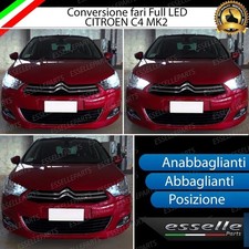 CONVERSIONE FARI FULL LED PER CITROEN C4 MK2 II LED BIANCO CANBUS H7 H1 12000lm