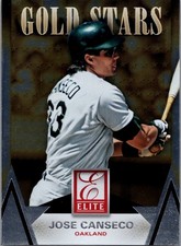 2015 Panini Elite - Gold Stars Jose Canseco #23 - Athletics