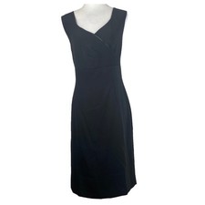 Tahari Arthur S Levine Dress Womens 10 Black Sleeveless Formal Elegant Dress