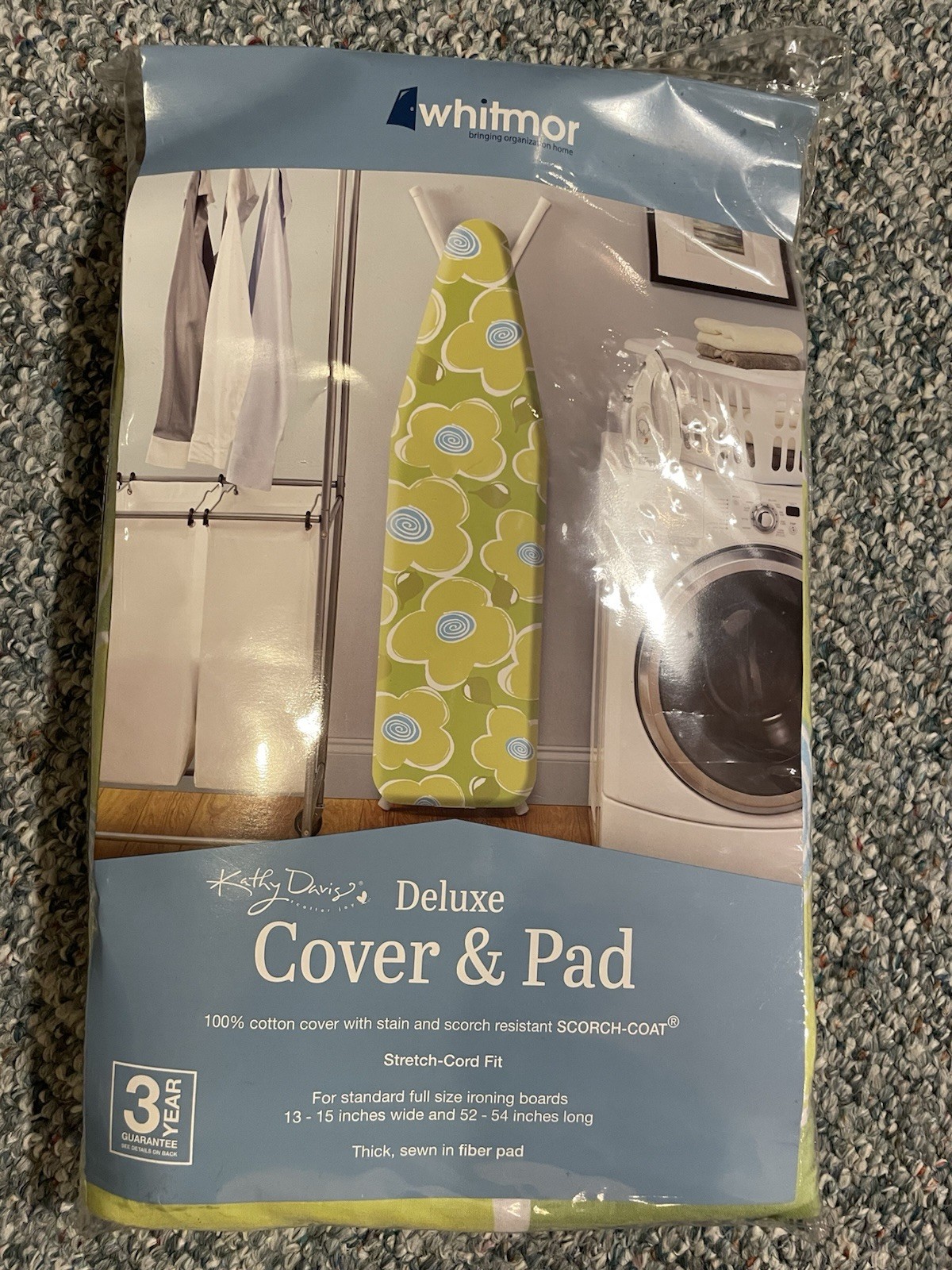 Ing Board Cover And Pad - Green Flower Petal