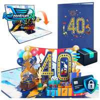 Geburtstagskarte 40 Pop Up 3D GrußKarte Mit Umschlag FüR Frau Mann Geschenk