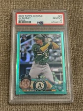 JJ Bleday 2023 Topps Chrome Aqua Rookie Card RC PSA 10 Gem Mint 047/ 199 