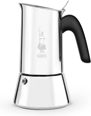 Bialetti New Venus Induction, Stovetop 4 Cups Coffee Maker, Silver