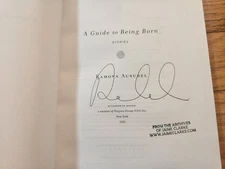 Ramona Ausubel SIGNED A Guide to Being Born 2013 Uncorrected Proof COA