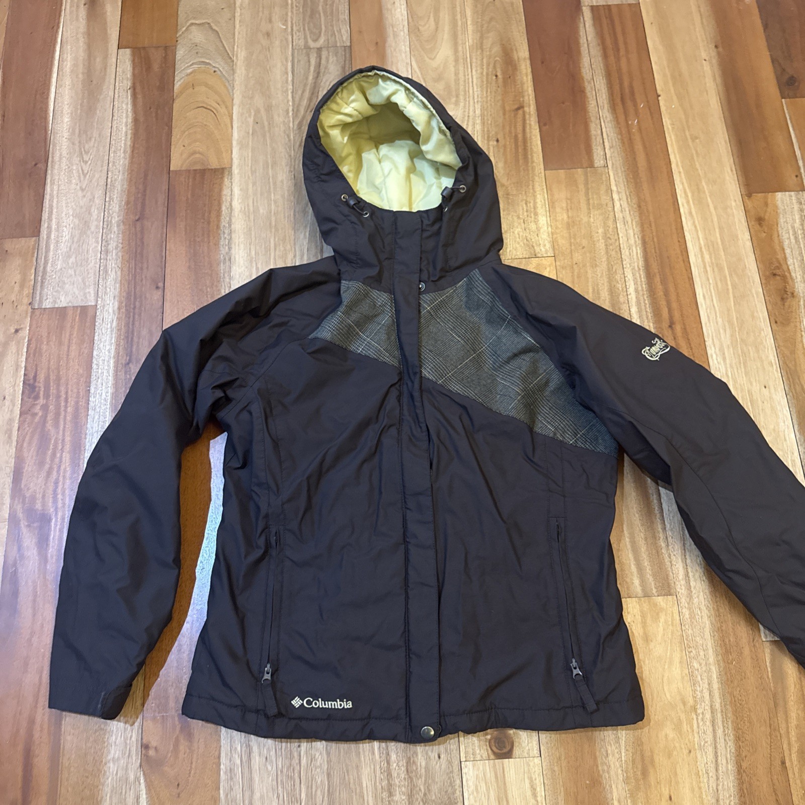 Columbia Convert Snowboarding Jacket Women's Medium Brown Gold OMNI-TECH Parka