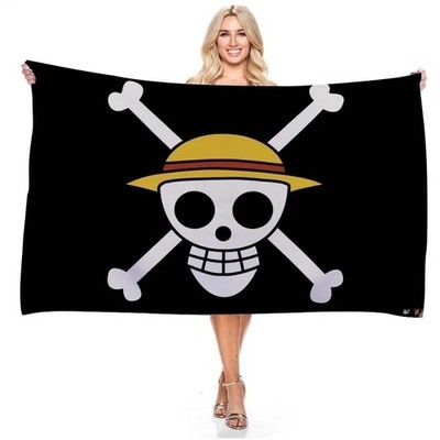 3x5 Ft One Piece Luffy's Straw Hat Pirate Flag High Quality Polyester Banner