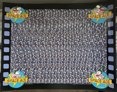 Vintage 1993 Snoopy Space Ace Magic Eye Poster Holusion Peanuts 3D Art NVision