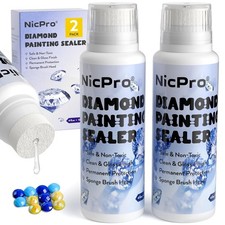 Nicpro 2 Pack Diamond Painting Sealer 240ML with Sponge Head, High
