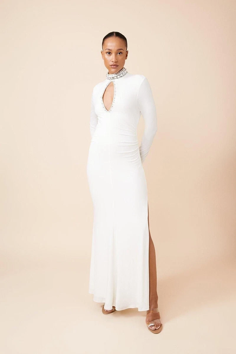 knee length dresses for ladies Alette Maxi Dress Long Sleeves  White Bridal & Wedding Dress