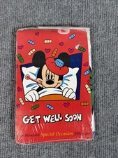 Vintage Disney Mickey Mouse Get Well Soon Pillowcase New Sealed Special Occasion